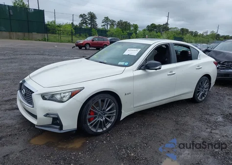 2018 Infiniti Q50 3.0T Red Sport 400 from USA, damaged, VIN JN1FV7AR5JM700384
